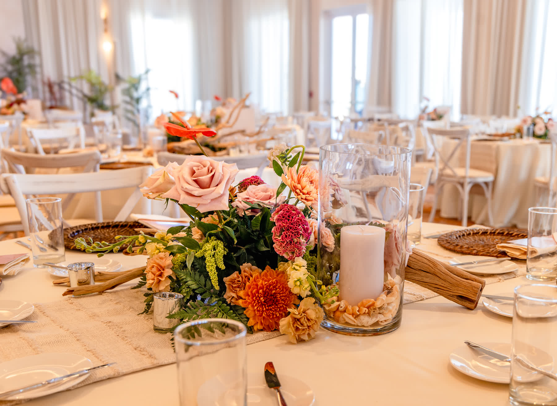 a table set for a dinner party