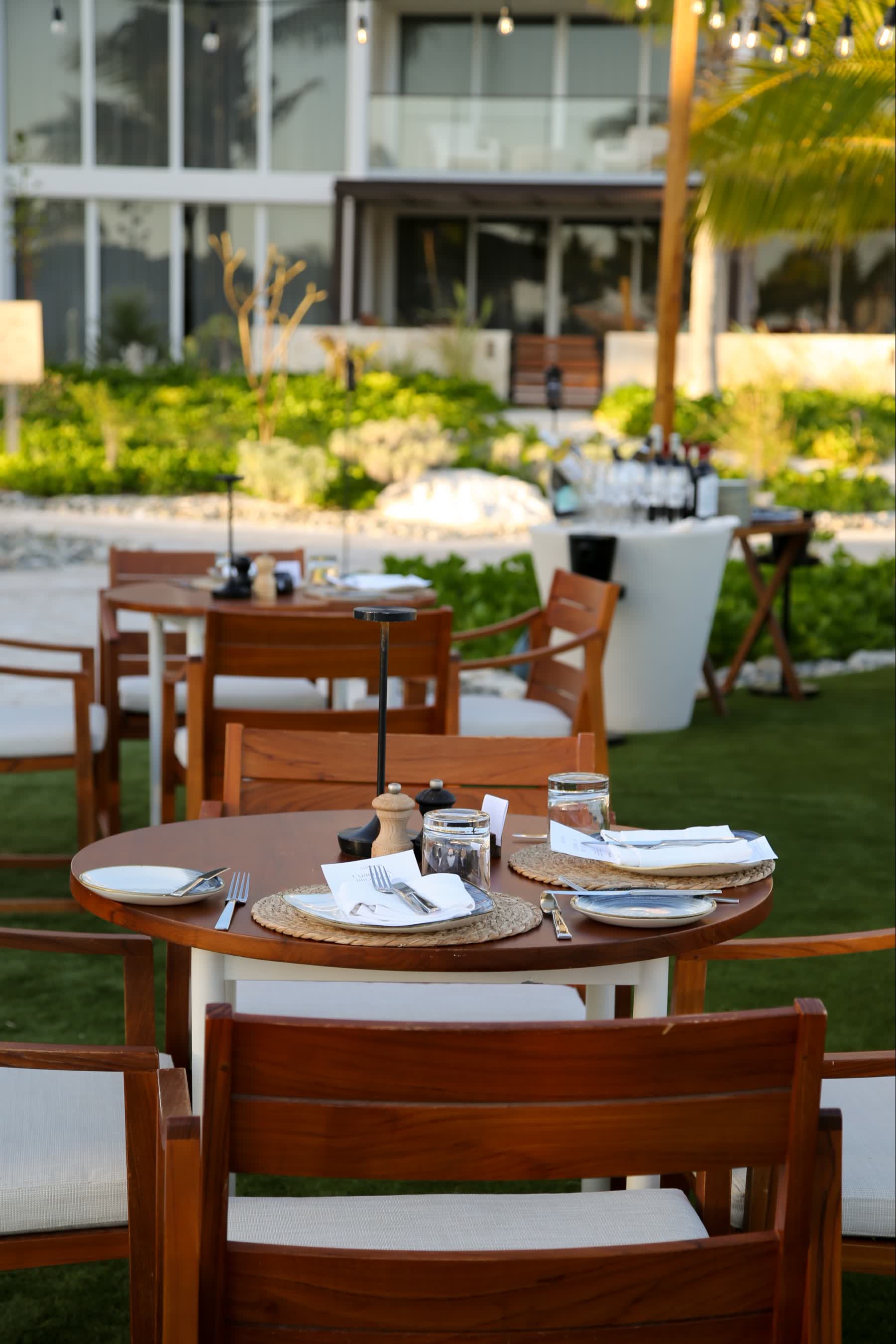 a table set up for a meal