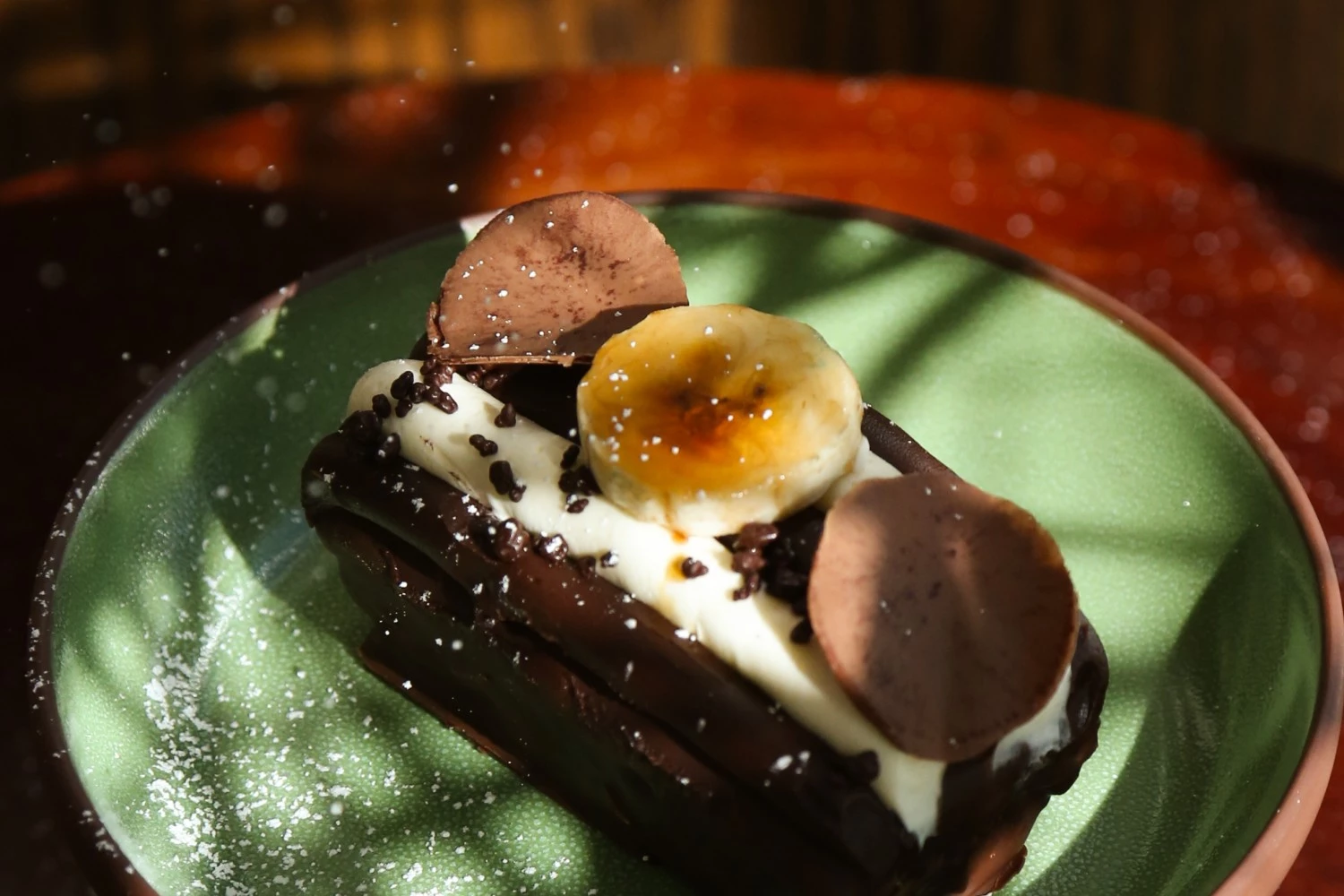 a dessert on a plate