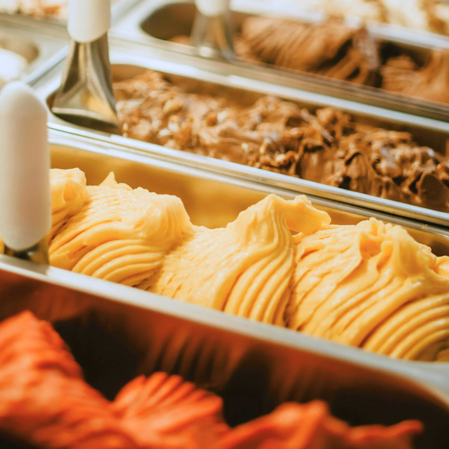 a trays of ice cream