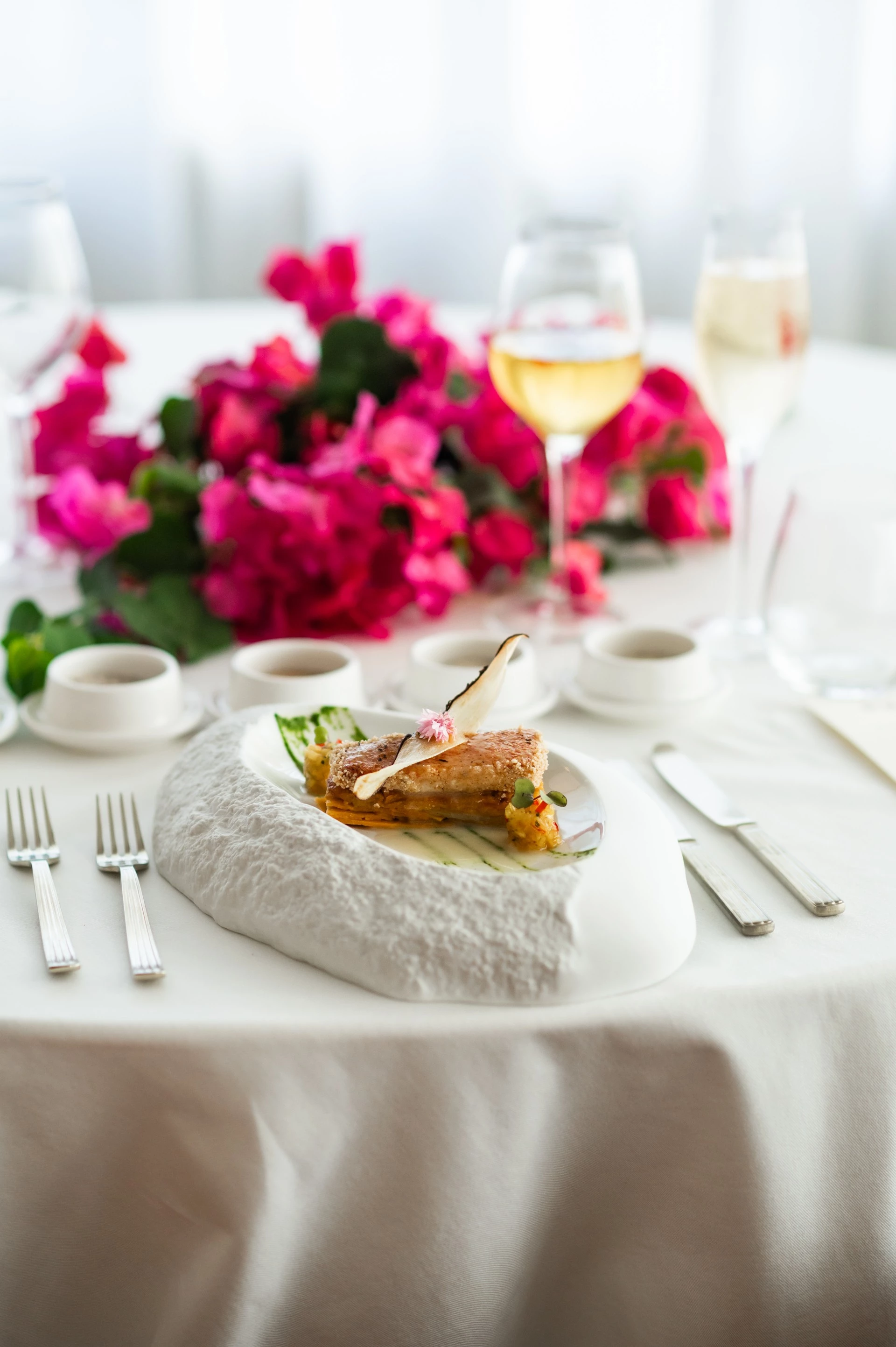 a plate of food on a table