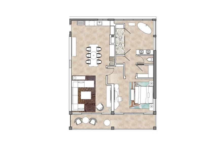 a floor plan of a house