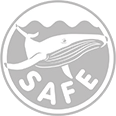 a logo with a whale in the middle