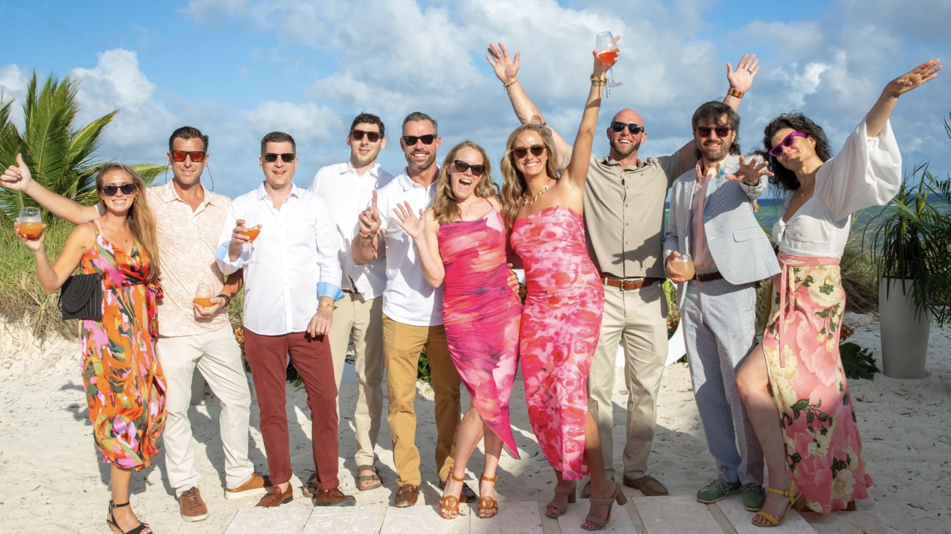 a group of people posing for a photo