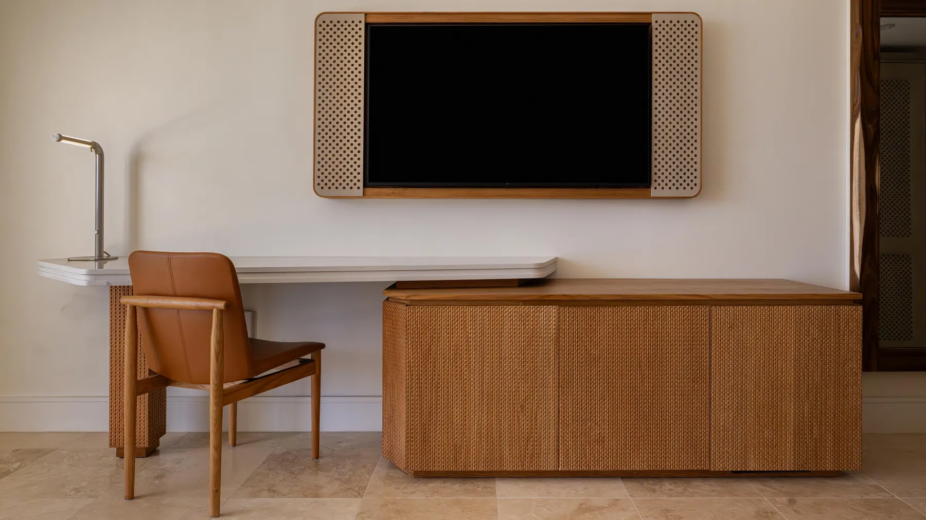 a tv on the wall