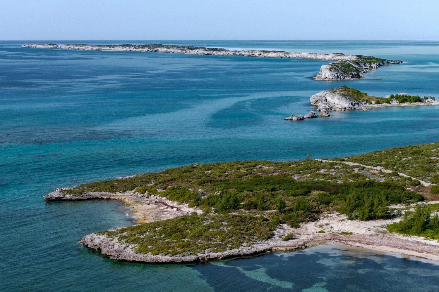 an island in the water