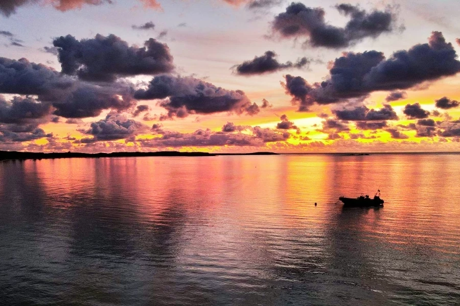 a boat in the water